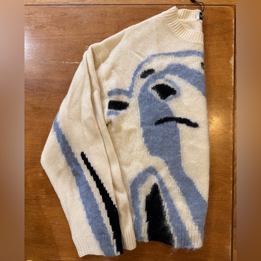 Kenzo Polar Bear Sweater - Cream and Blue - Picture 2 of 7
